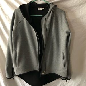 Zara hooded jacket grey/black S